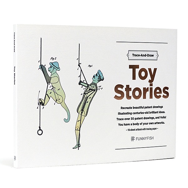 100년 전 특허 도면 드로잉북 Trace-And-Draw : Toy Stories